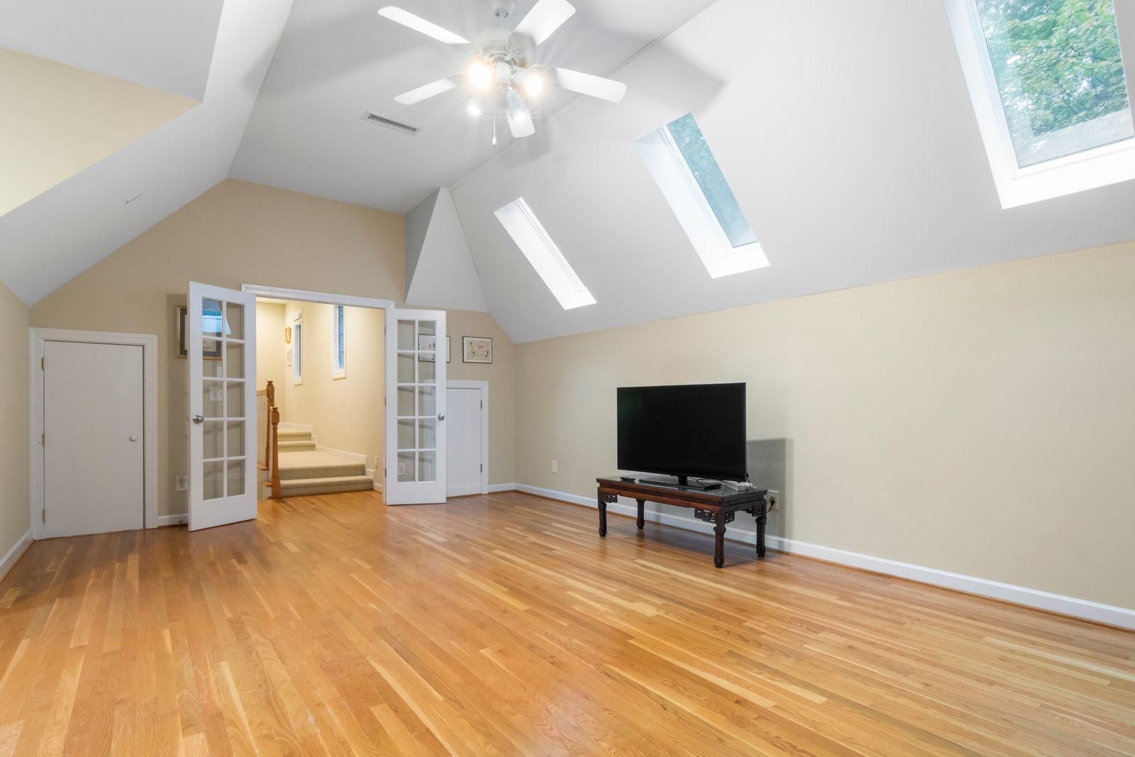 The attic after air sealing and blown cellulose to R-60